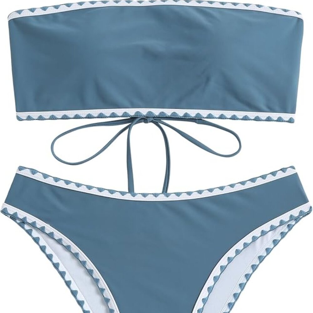 Blue Bandeau bikini. - Picture 5 of 5